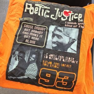 Orange Poetic Justice Graphic T-Shirt